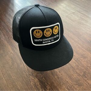 The Classic Black Mesh Trucker Hat Logo Happy Faces 😃